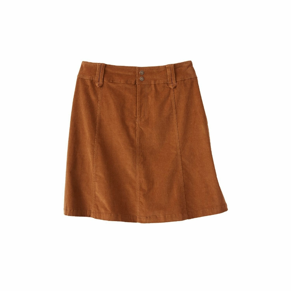 Sahailie Cascade Corduroy skirt in brown - Picture 4 of 6